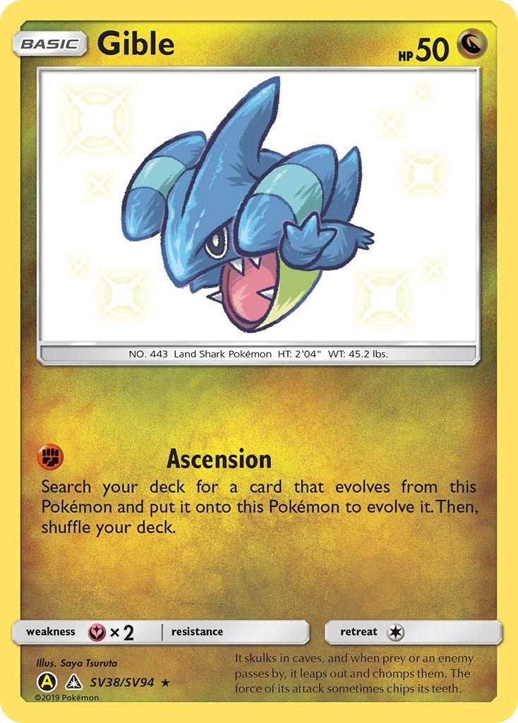 Gible (SV38/SV94) (Hidden Fates: Shiny Vault)