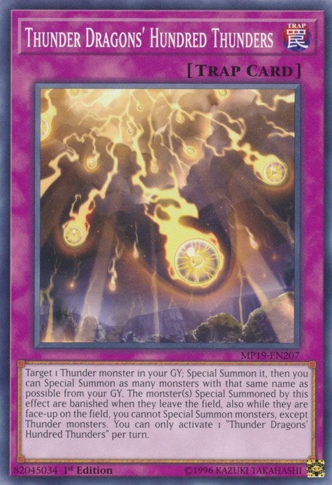 Thunder Dragons Hundred Thunders (MP19-EN207) [MP19]