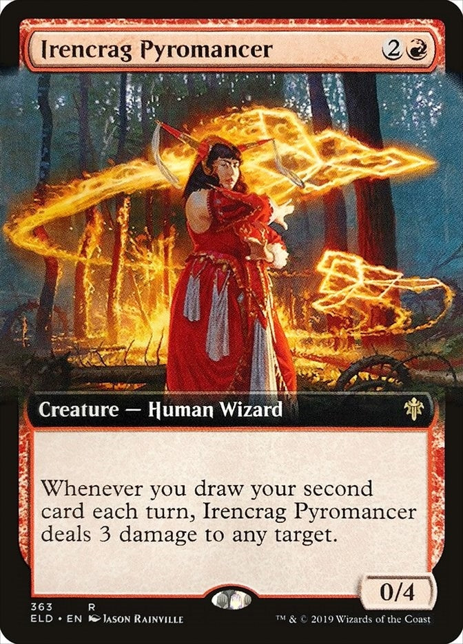 Irencrag Pyromancer Extended Art (363) [ELD]