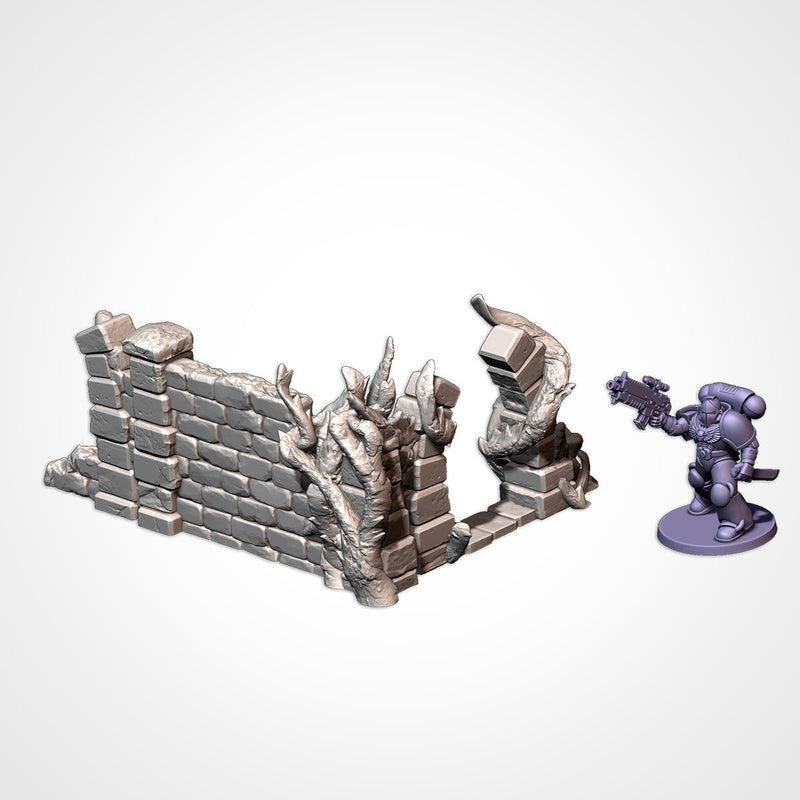 Abandoned Ruins GW 10th 3D printed terrain view 19