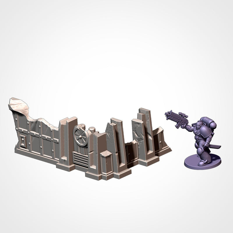 Industrial Ruins GW 10th 3D printed terrain view 19
