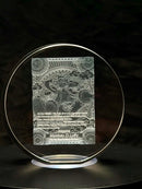 Monkey D. Luffy Card Crystal Engraving – One Piece Anime Display