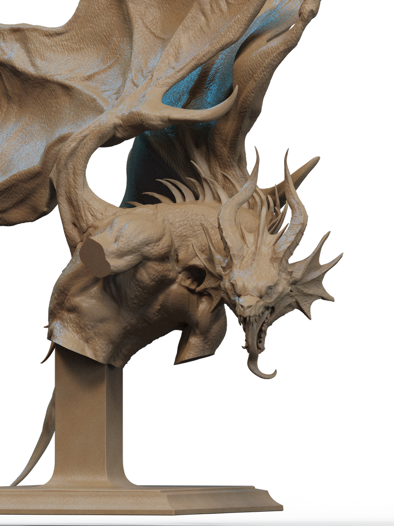Mysterious Dragon Resin Bust - view 1