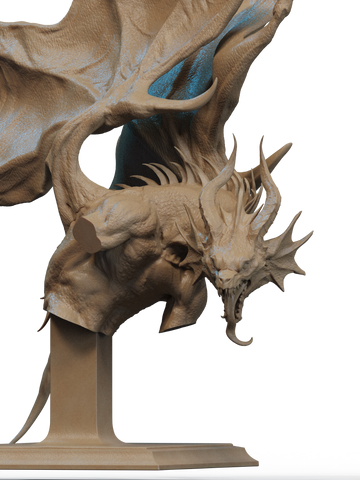 Mysterious Dragon Resin Bust - view 1