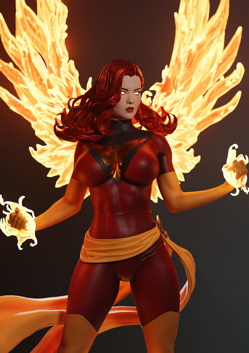 Dark Phoenix Resin Statue - view 4