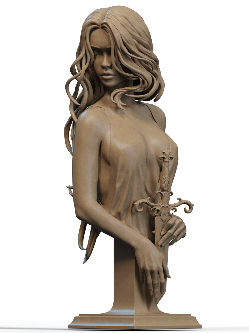 Lady of the Lake Resin Bust - view 1