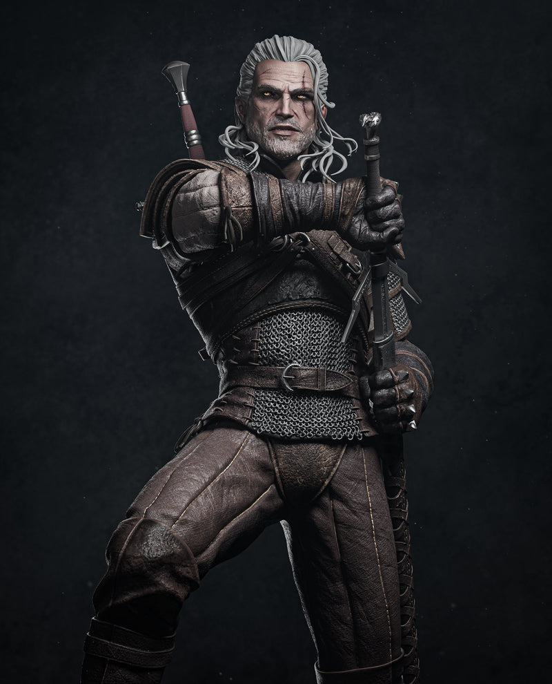Geralt Resin Statue - view 2
