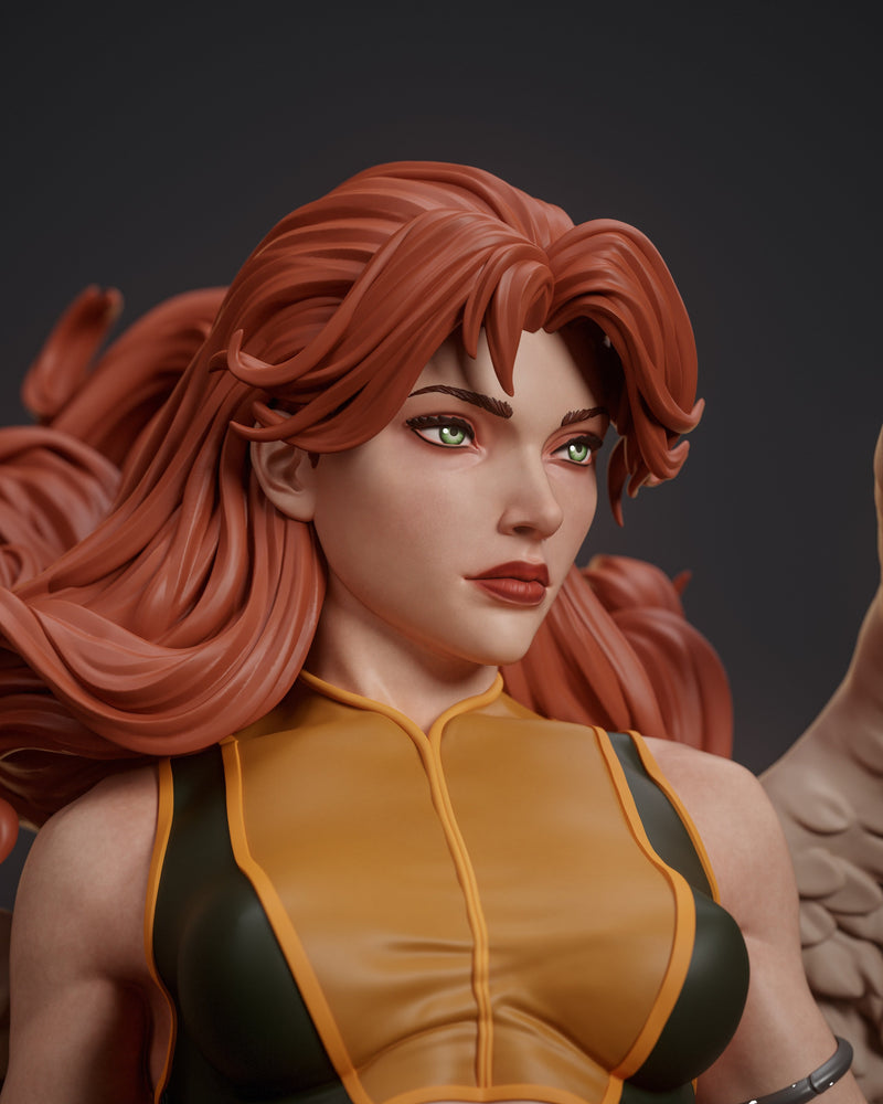 Hawkgirl Resin Statue - view 2