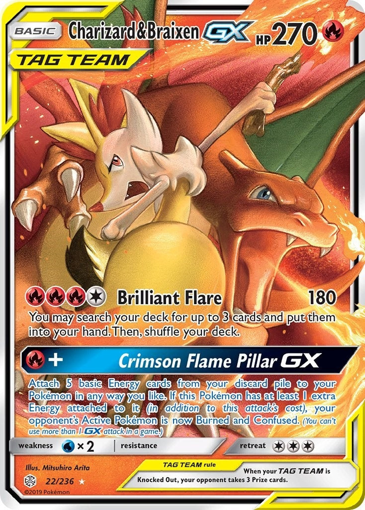 Charizard and Braixen GX (22/236) [SM12]