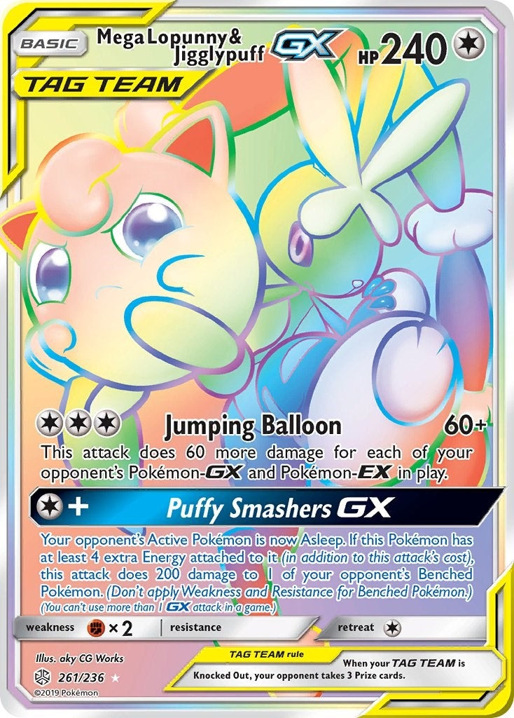 Mega Lopunny and Jigglypuff GX Secret (261/236) [SM12]
