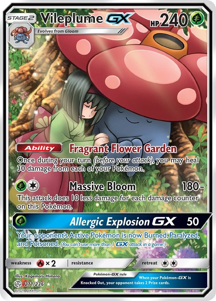 Vileplume GX Full Art (211/236) [SM12]