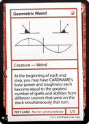 Geometric Weird [CMB1]