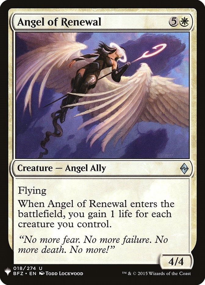 Angel of Renewal (18) [LIST]