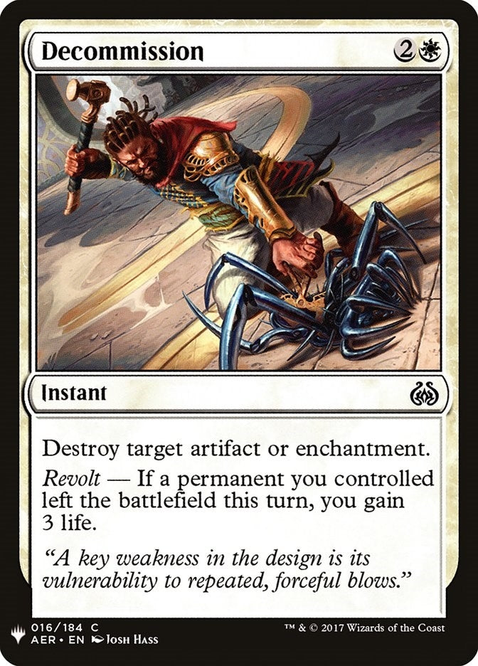 Decommission (16) [LIST]