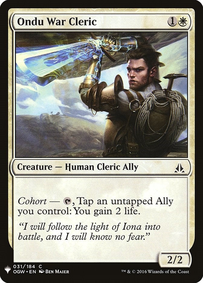 Ondu War Cleric (31) [LIST]