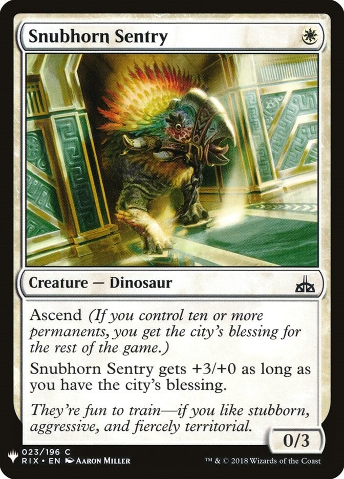Snubhorn Sentry (23) [LIST]