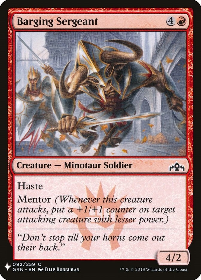 Barging Sergeant (92) [LIST]