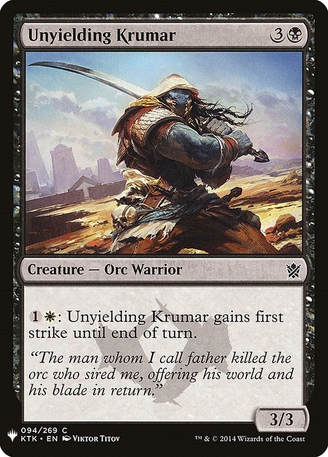 Unyielding Krumar (94) [LIST]