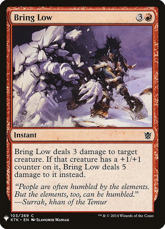 Bring Low (103) [LIST]