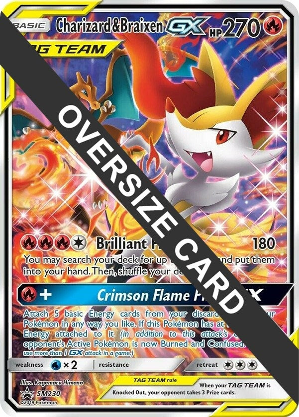 Charizard and Braixen GX SM230 SM Black Star Promo (SM230) [PR]