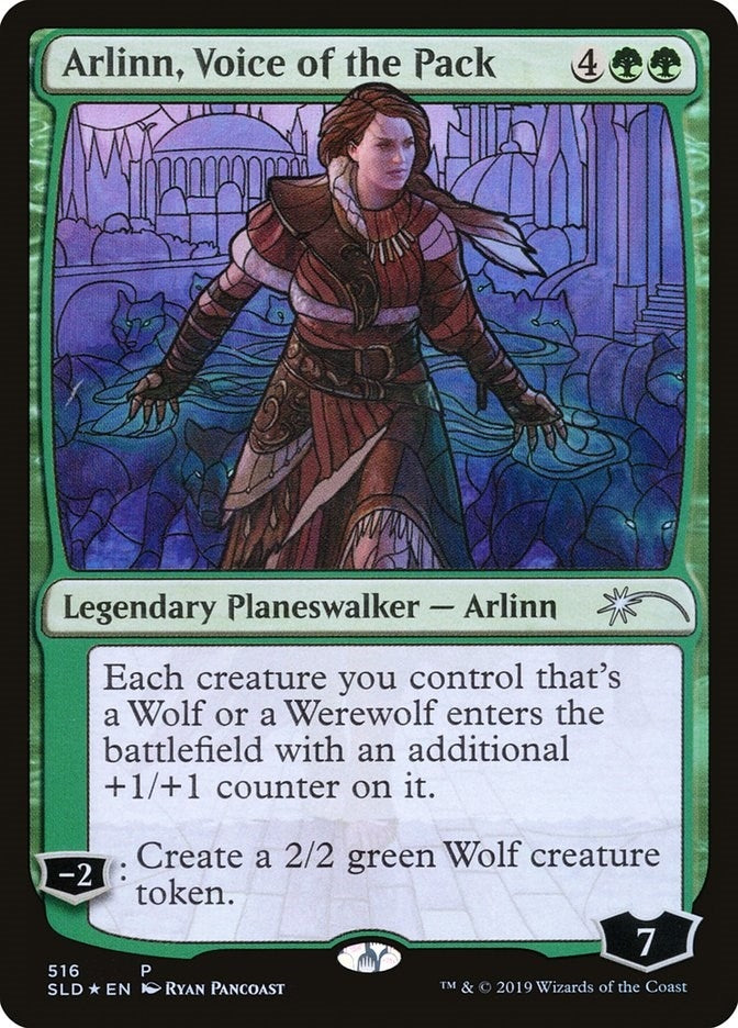 Arlinn, Voice of the Pack (Stained Glass) [Secret Lair Drop Promos]