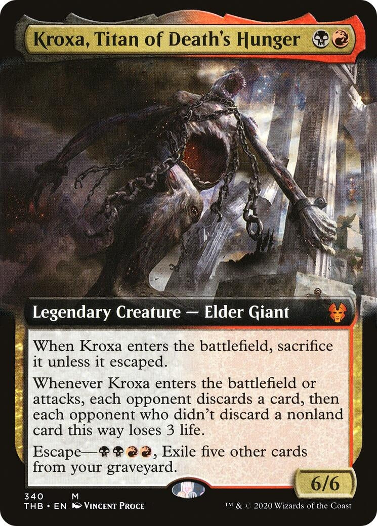 Kroxa Titan of Deaths Hunger Extended Art (340) [THB]