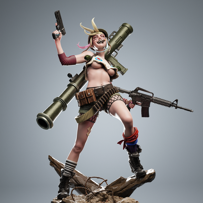 Tank Girl Resin Statue - view 3