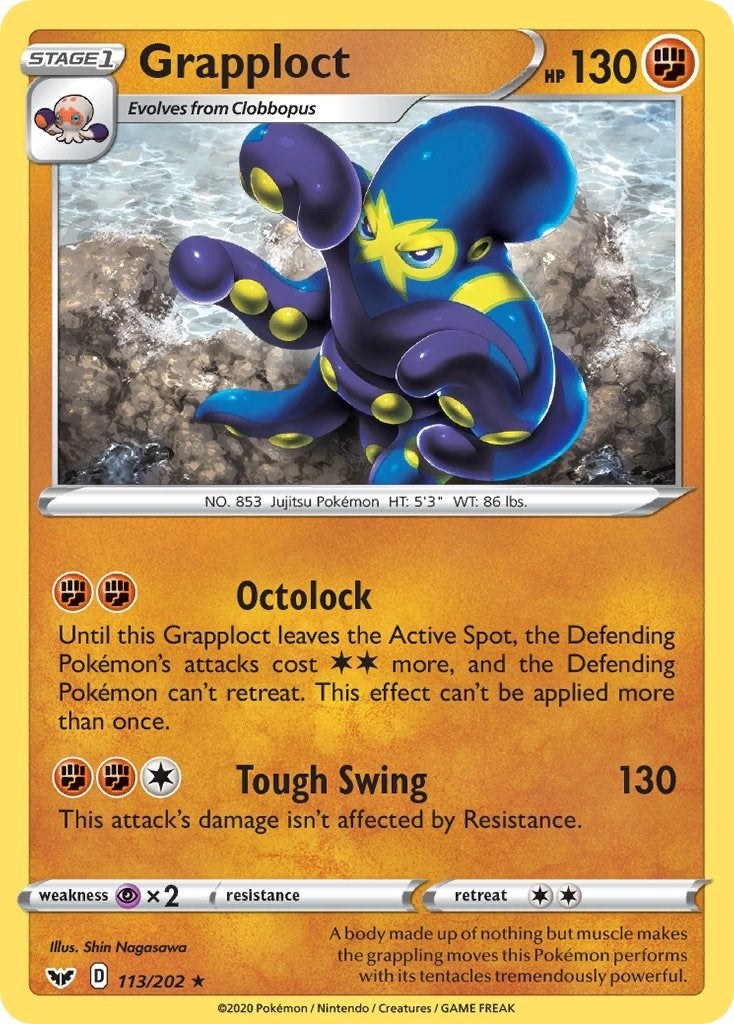 Grapploct (113/202) (SWSH01: Sword & Shield Base Set)