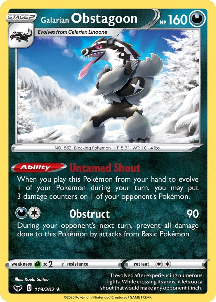 Galarian Obstagoon (119/202) [SWSH01]