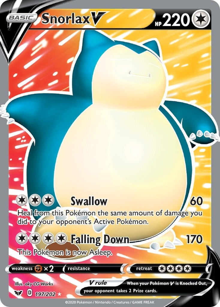 Snorlax V Full Art (197/202) [SWSH01]