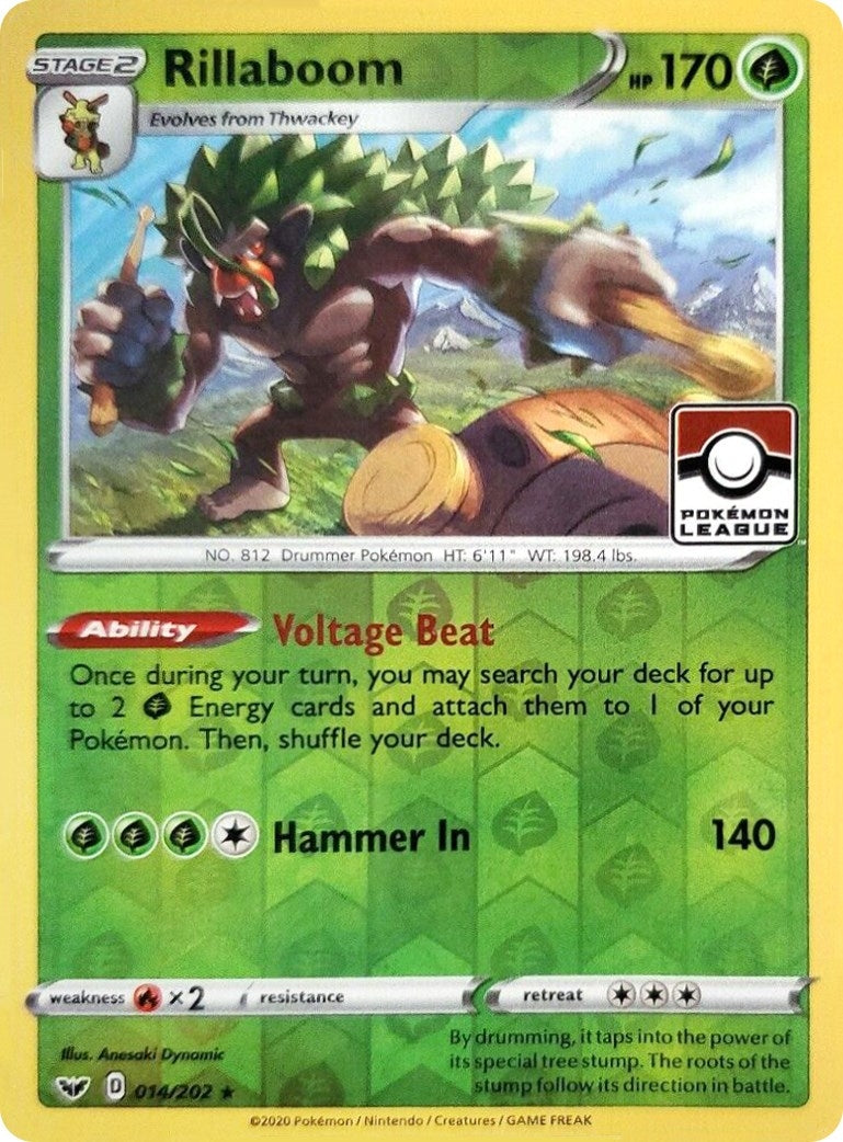 Rillaboom 014 202 Pokemon League (014/202) [PR]