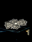 Tech-Priest Skull - Warhammer 40K Inspired Brass Engraved Pin