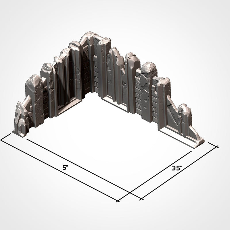 City Classic Ruins GW 10th 3D printed terrain view 20