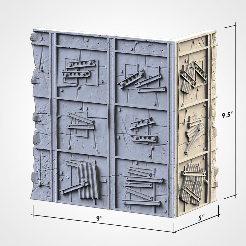 Post-Apocalyptic Ruins WTC Set 01 3D printed terrain view 20