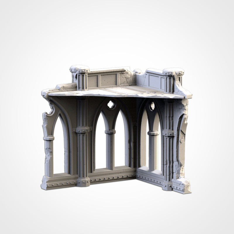 Cathedral Ruins 02 3D printed terrain view 20