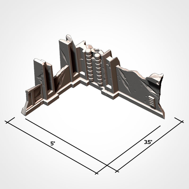 Industrial Ruins GW 10th 3D printed terrain view 20