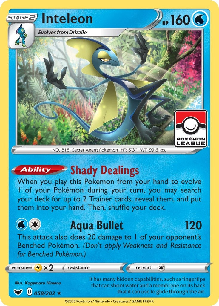 Inteleon 058 202 Pokemon League (058/202) [PR]