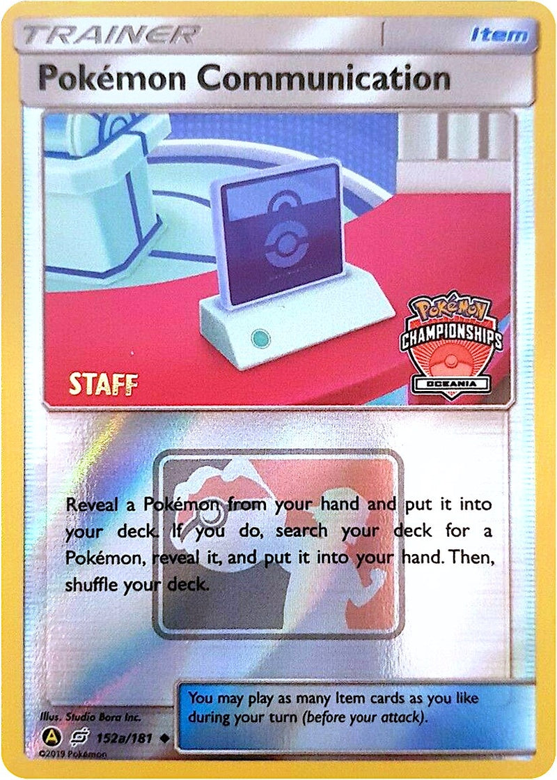 Pokemon Communication 152a 152 Oceania Championships Staff (152a/181) [PR]