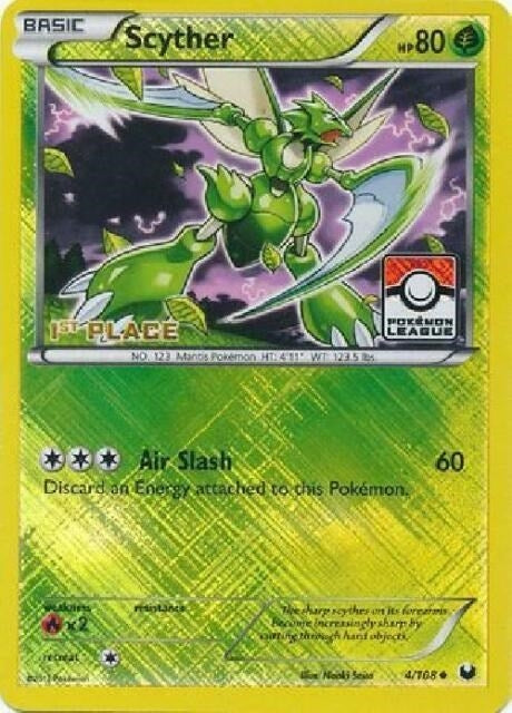 Scyther 4 108 Pokemon League 1st Place (004/108) [PR]