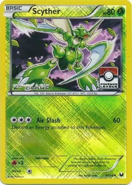 Scyther 4 108 Pokemon League 2nd Place (004/108) [PR]