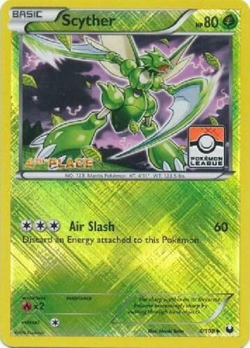 Scyther 4 108 Pokemon League 4th Place (004/108) [PR]