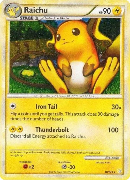 Raichu 10 123 Cracked Ice Holo (010/123) [PR]