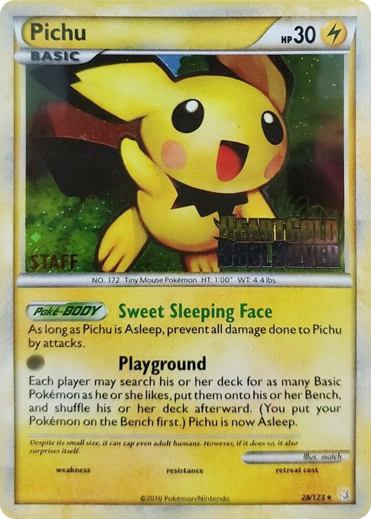 Pichu 28 123 Prerelease Staff (28/123) [PR]