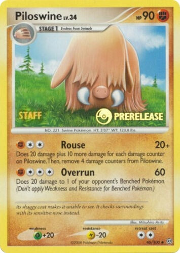 Piloswine 46 100 Prerelease Staff (46/100) [PR]