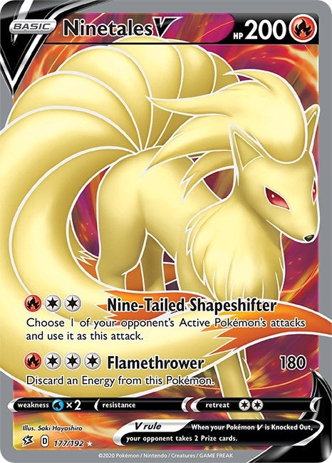 Ninetales V Full Art (177/192) [SWSH02]