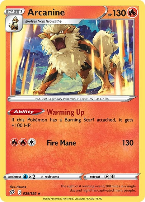 Arcanine (028/192) [SWSH02]