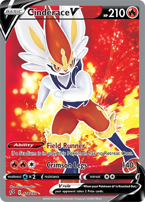 Cinderace V Full Art (178/192) [SWSH02]