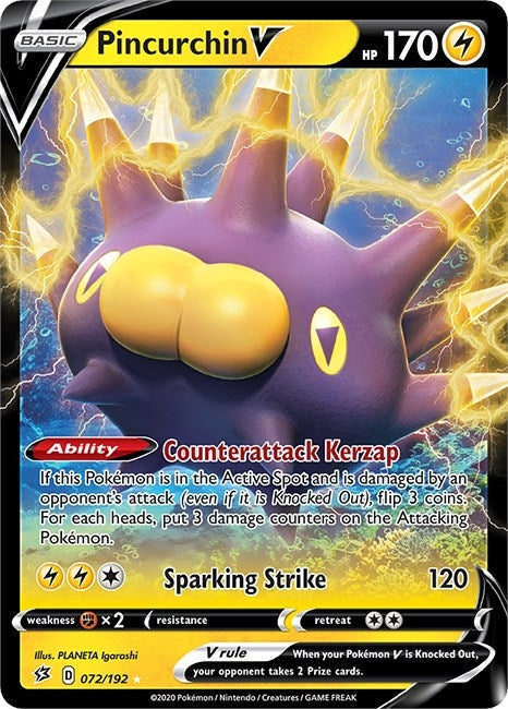 Pincurchin V (072/192) [Sword & Shield: Rebel Clash]