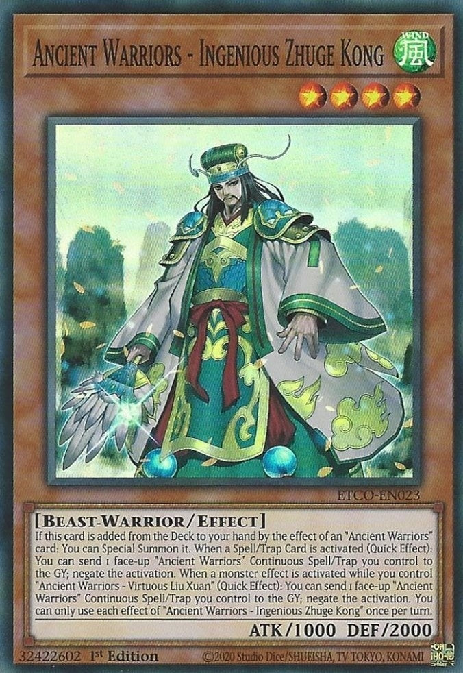 Ancient Warriors - Ingenious Zhuge Kong [ETCO-EN023] Super Rare
