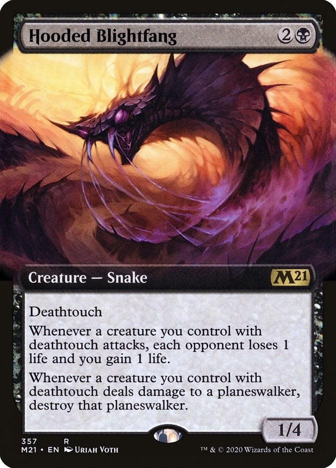 Hooded Blightfang Extended Art (357) [M21]